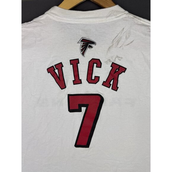 Vintage Y2K NFL Michael Vick Atlanta Falcons Reeboks White Shirt Promo Rare #7 - Picture 7 of 13